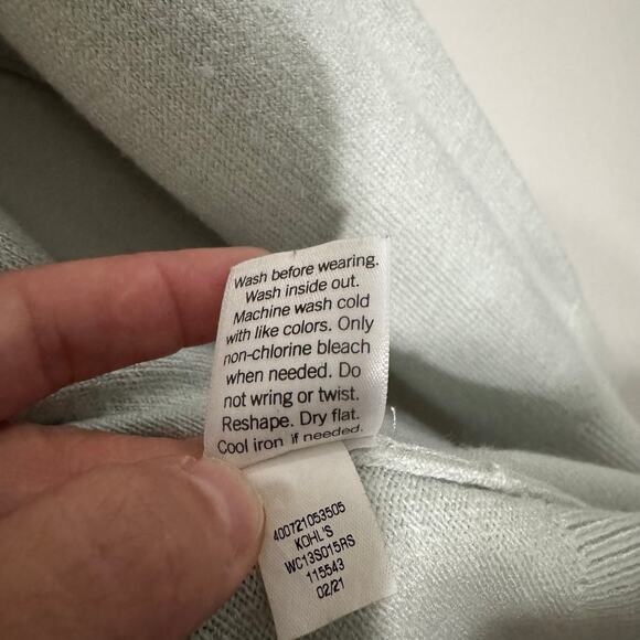 Croft & Barrow Sweater XXL Green V-Neck - Picture 4 of 12